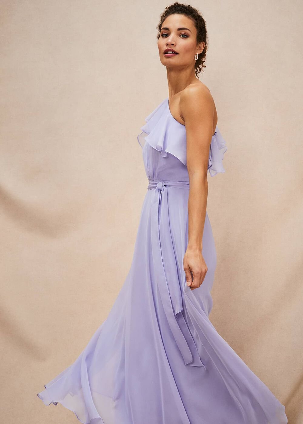 Mia One Shoulder Maxi Dress China Blue