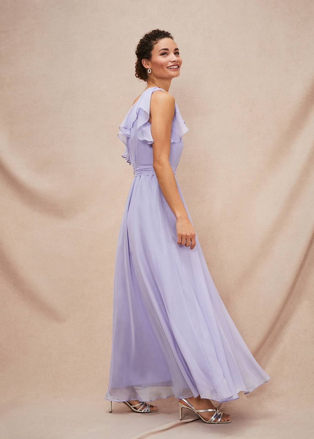 Mia One Shoulder Maxi Dress China Blue