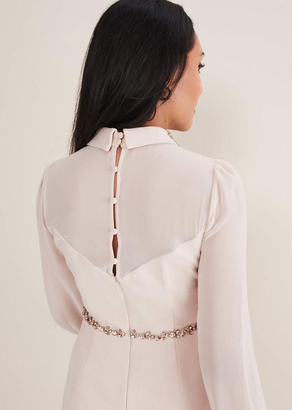 Petite Avah Embellished Bodycon Dress Antique Rose