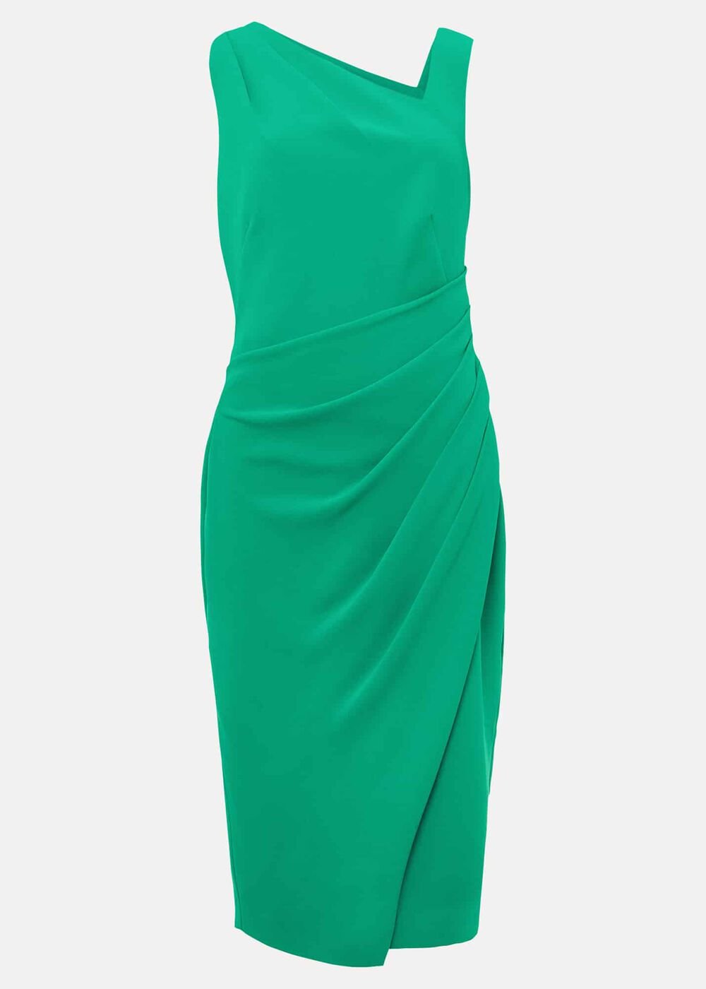 Emmie Asymmetric Hem Dress Bright Green