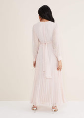 Petite Carmen Fil Coupe Maxi Dress Antique Rose