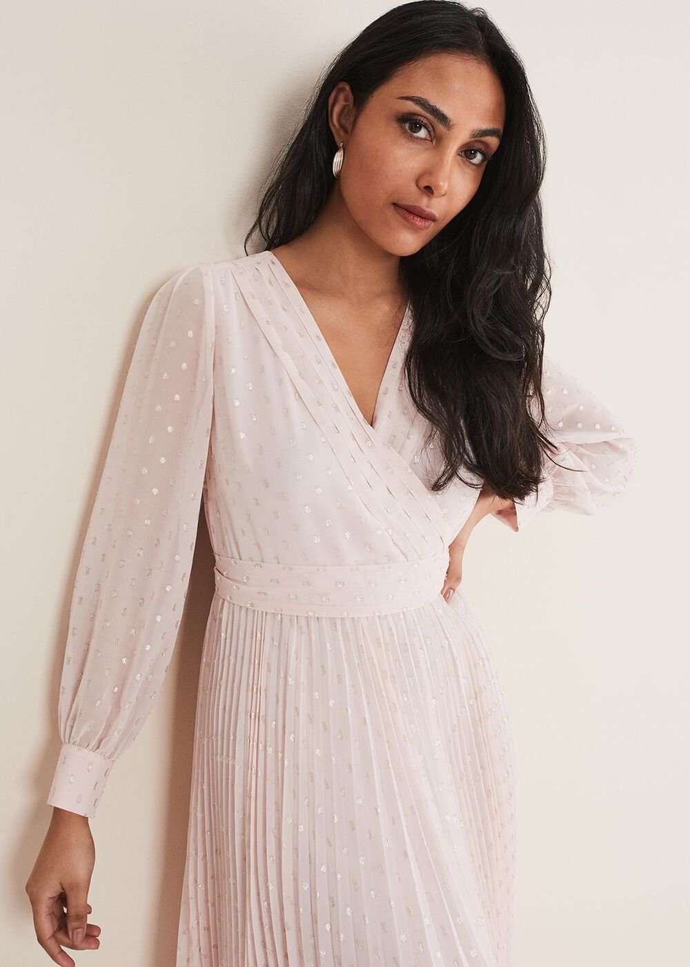 Petite Carmen Fil Coupe Maxi Dress Antique Rose