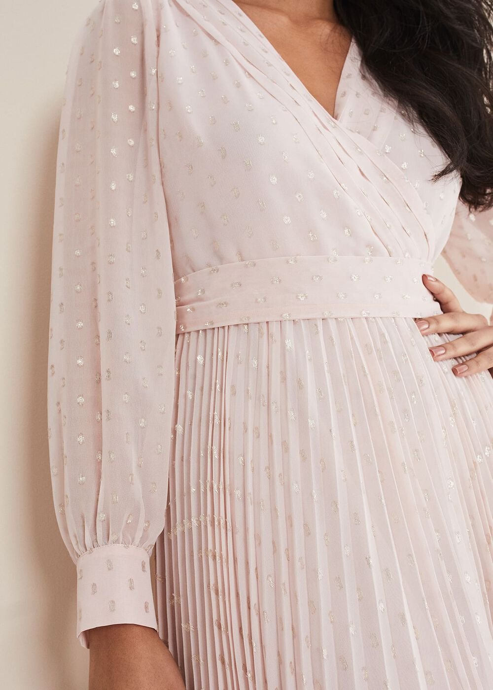 Petite Carmen Fil Coupe Maxi Dress Antique Rose