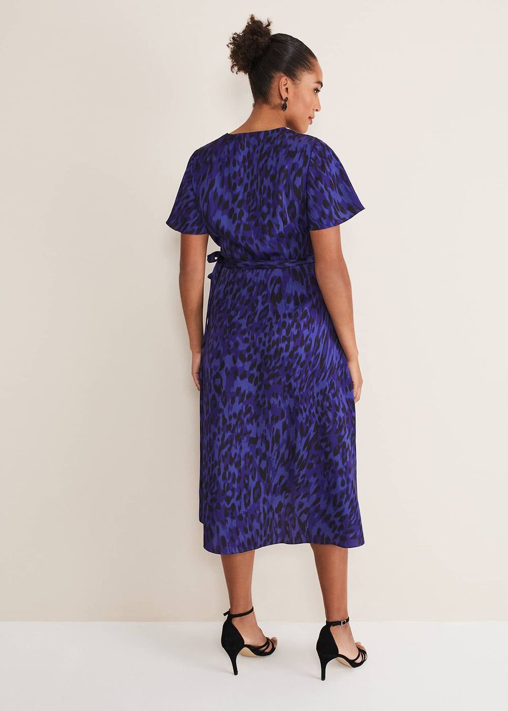 Colletta Print Wrap Dress Ultra Violet