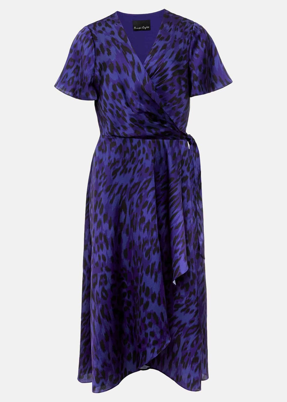 Colletta Print Wrap Dress Ultra Violet