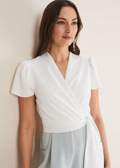 Eloise Wide Leg Jumpsuit Eau De Nil/Ivory