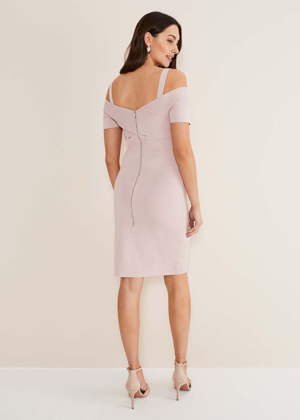 Zella Knitted Bandage Dress Antique Rose