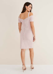 Zella Knitted Bandage Dress Antique Rose