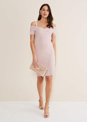 Zella Knitted Bandage Dress Antique Rose