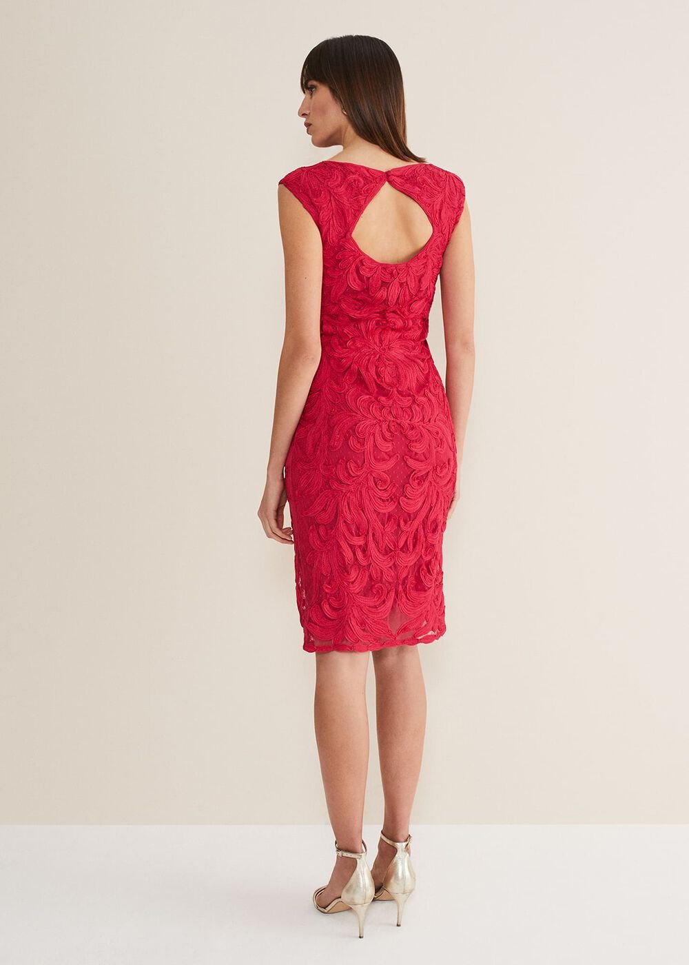 Tania Tapework Mini Dress Raspberry