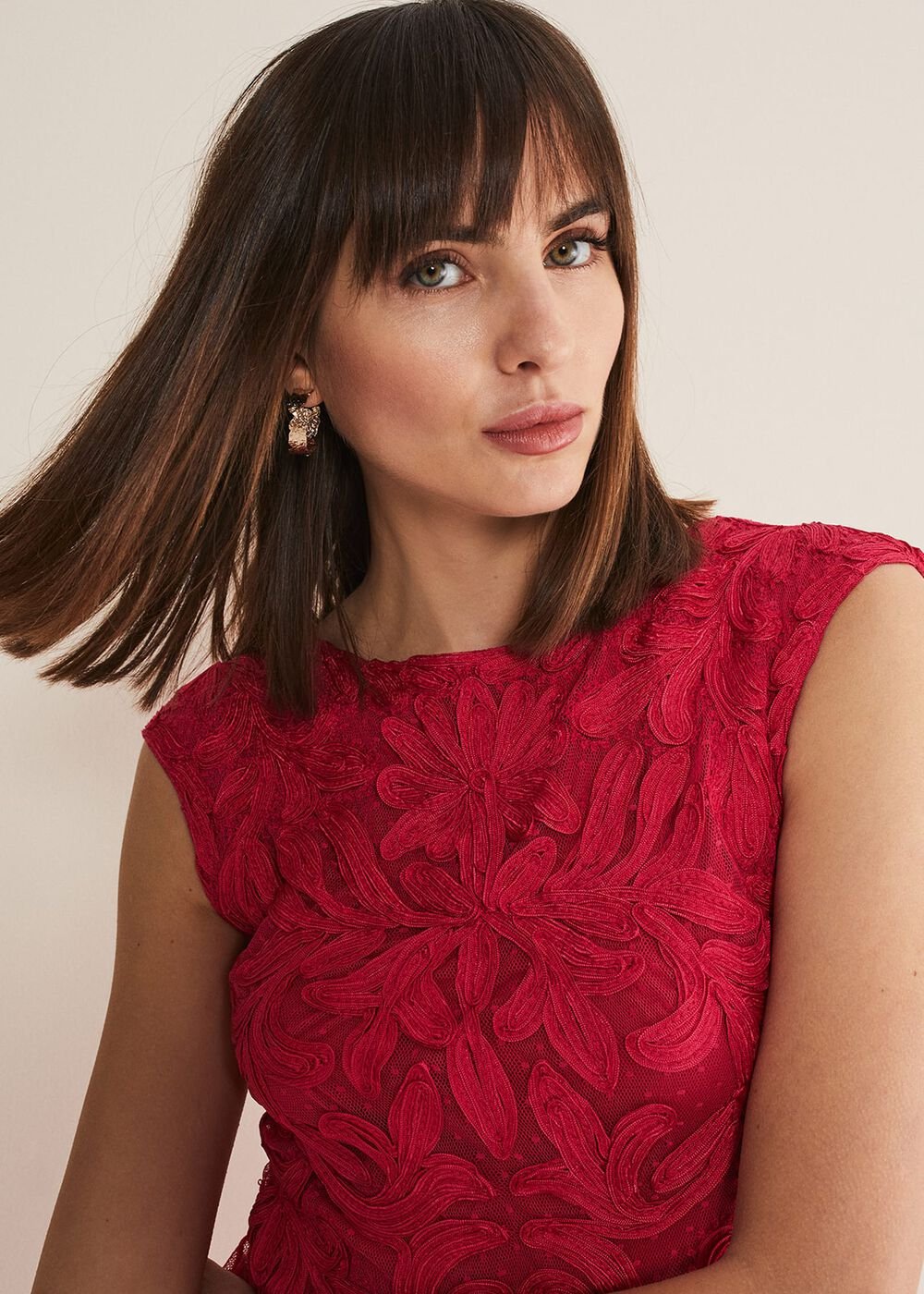 Tania Tapework Mini Dress Raspberry