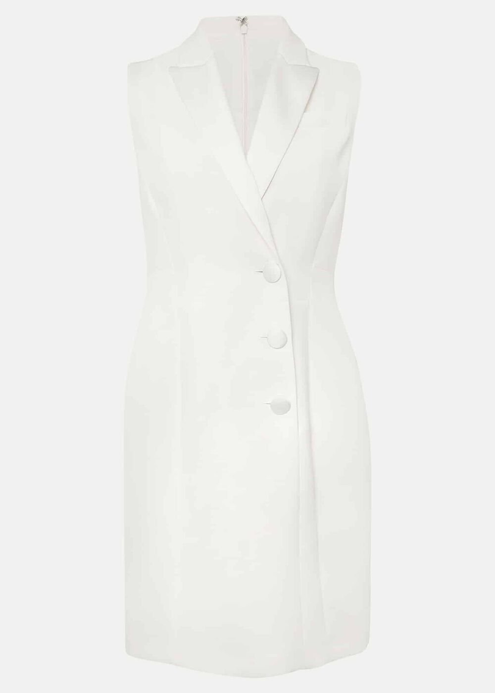 Lolicia Sleeveless Tux Dress White