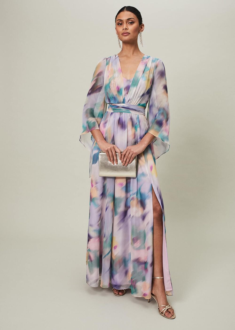 Selene Printed Maxi Dress Multi-Coloured
