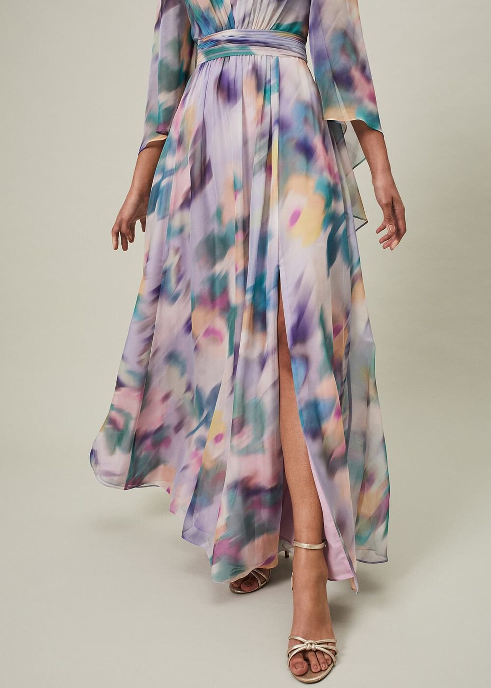 Selene Printed Maxi Dress Multi-Coloured