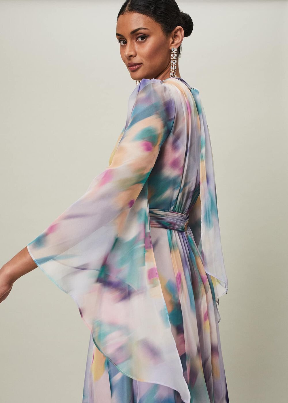 Selene Printed Maxi Dress Multi-Coloured