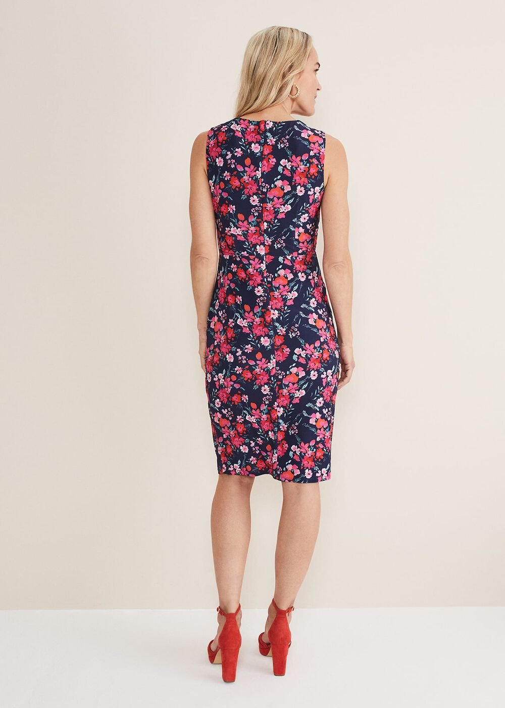 Aurelia Floral Dress Navy/Multi