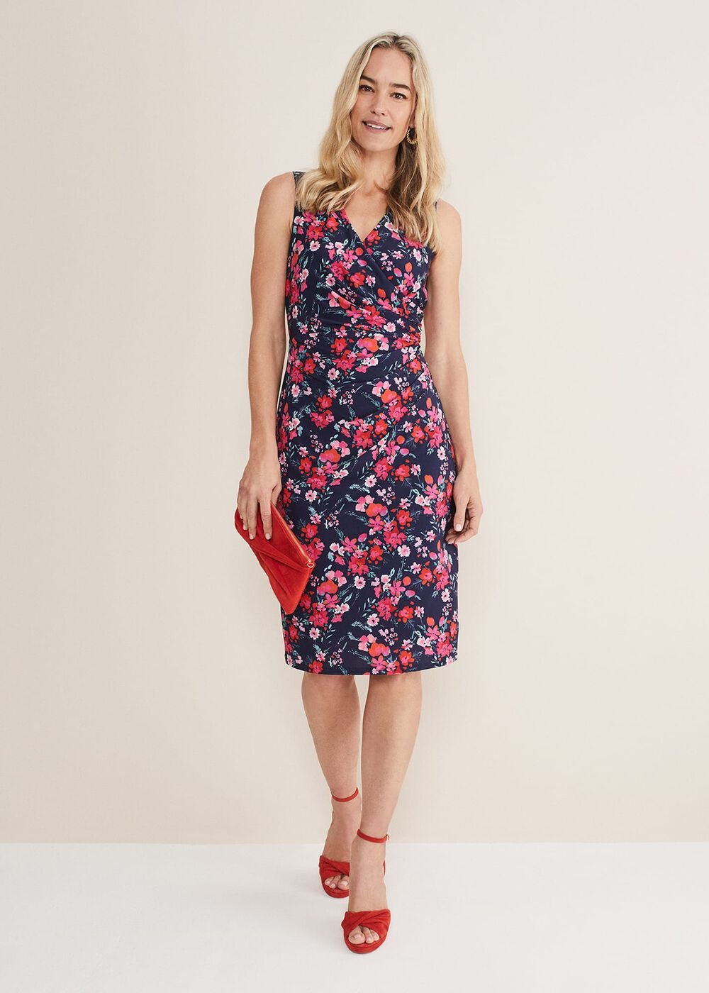 Aurelia Floral Dress Navy/Multi