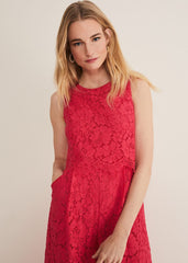 Dora Lace Jumpsuit Raspberry