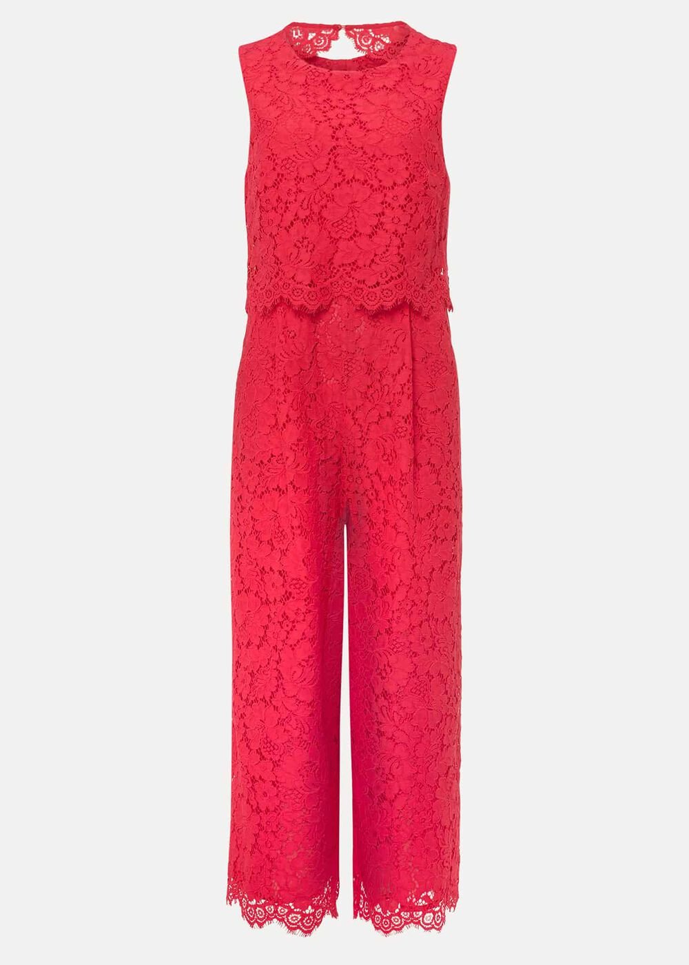 Dora Lace Jumpsuit Raspberry