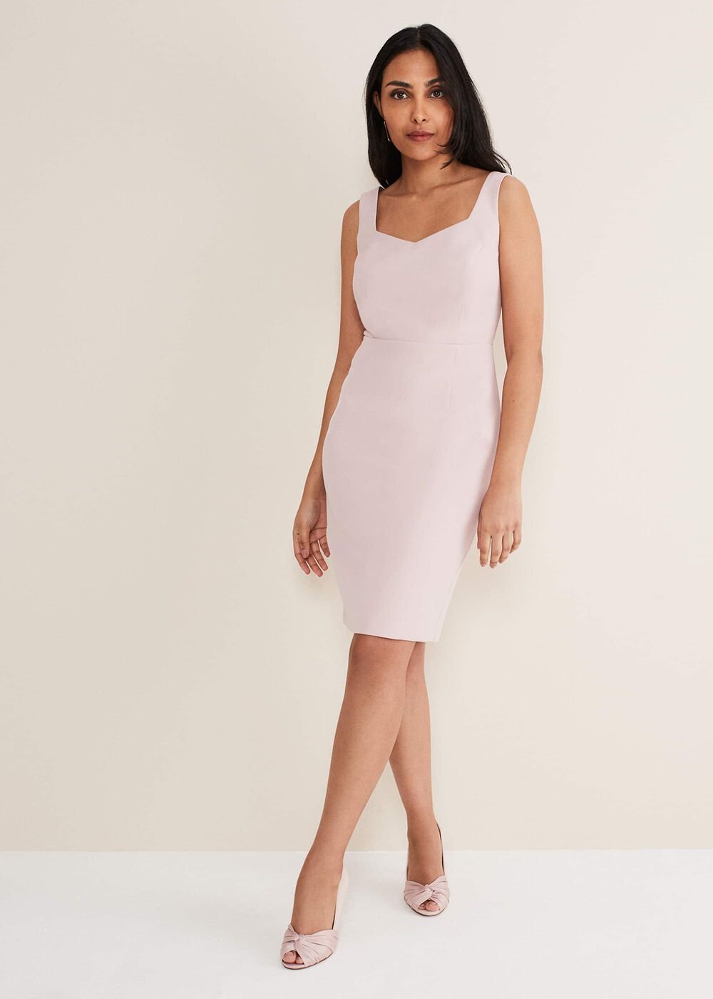 Petite Isabella Lace Midi Dress Antique Rose