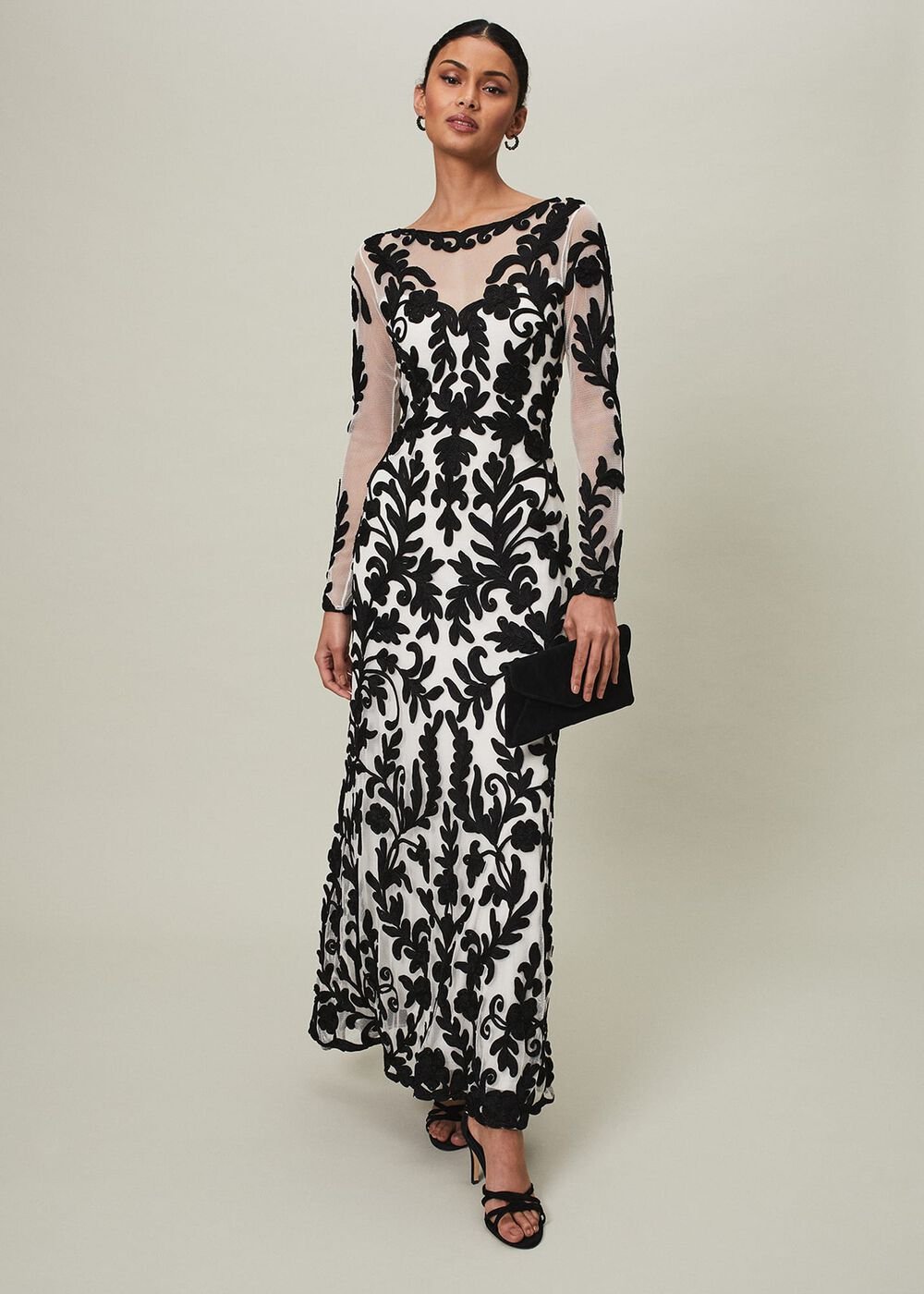 Ria Tapework Dress Black/White