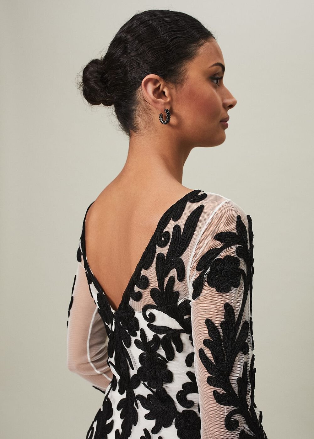 Ria Tapework Dress Black/White