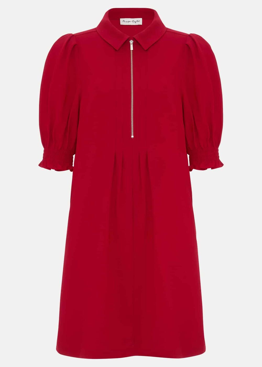 Candice Navy Zip Mini Dress Red