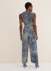 Maggie Ditsy Ruffle Jumpsuit Navy/Multi