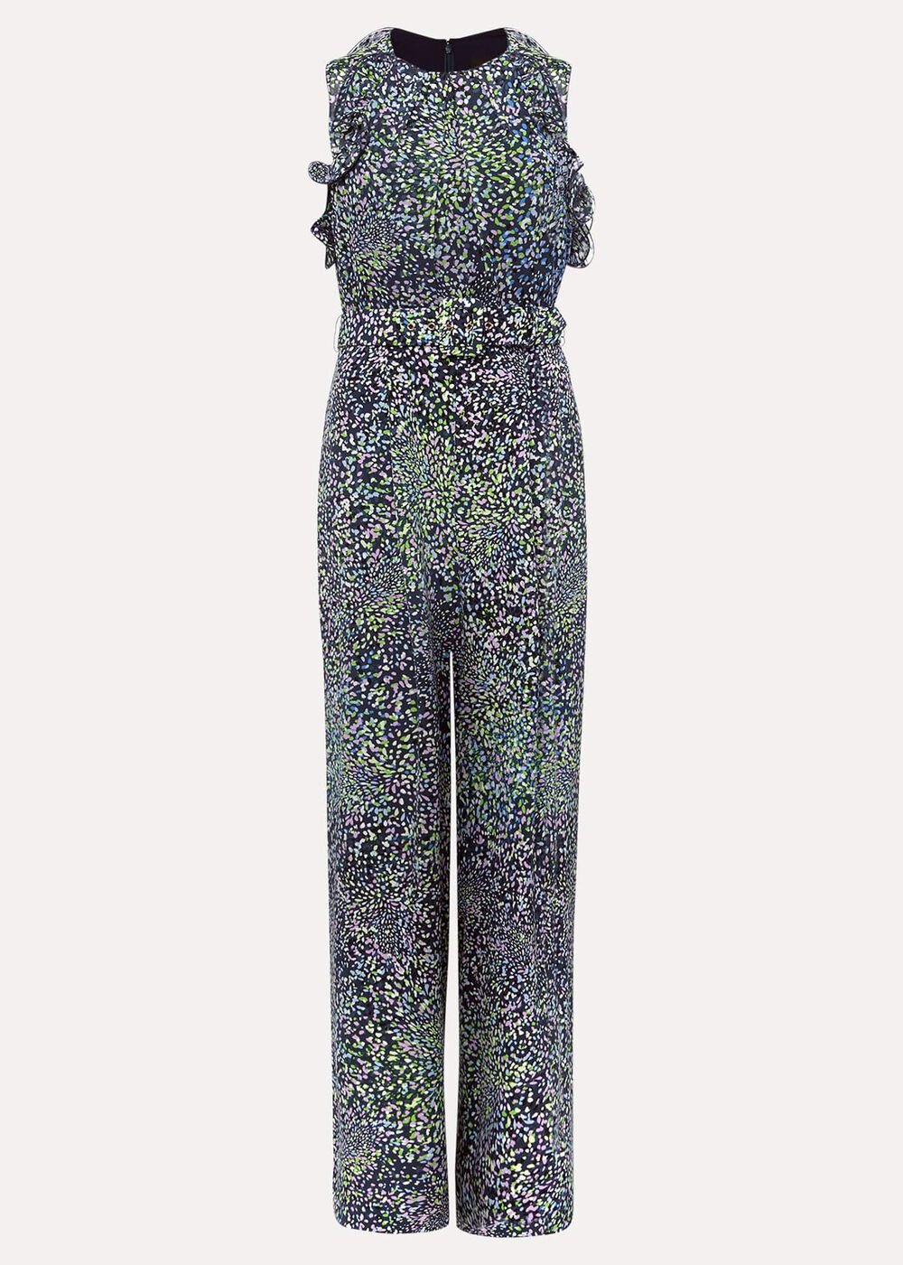 Maggie Ditsy Ruffle Jumpsuit Navy/Multi