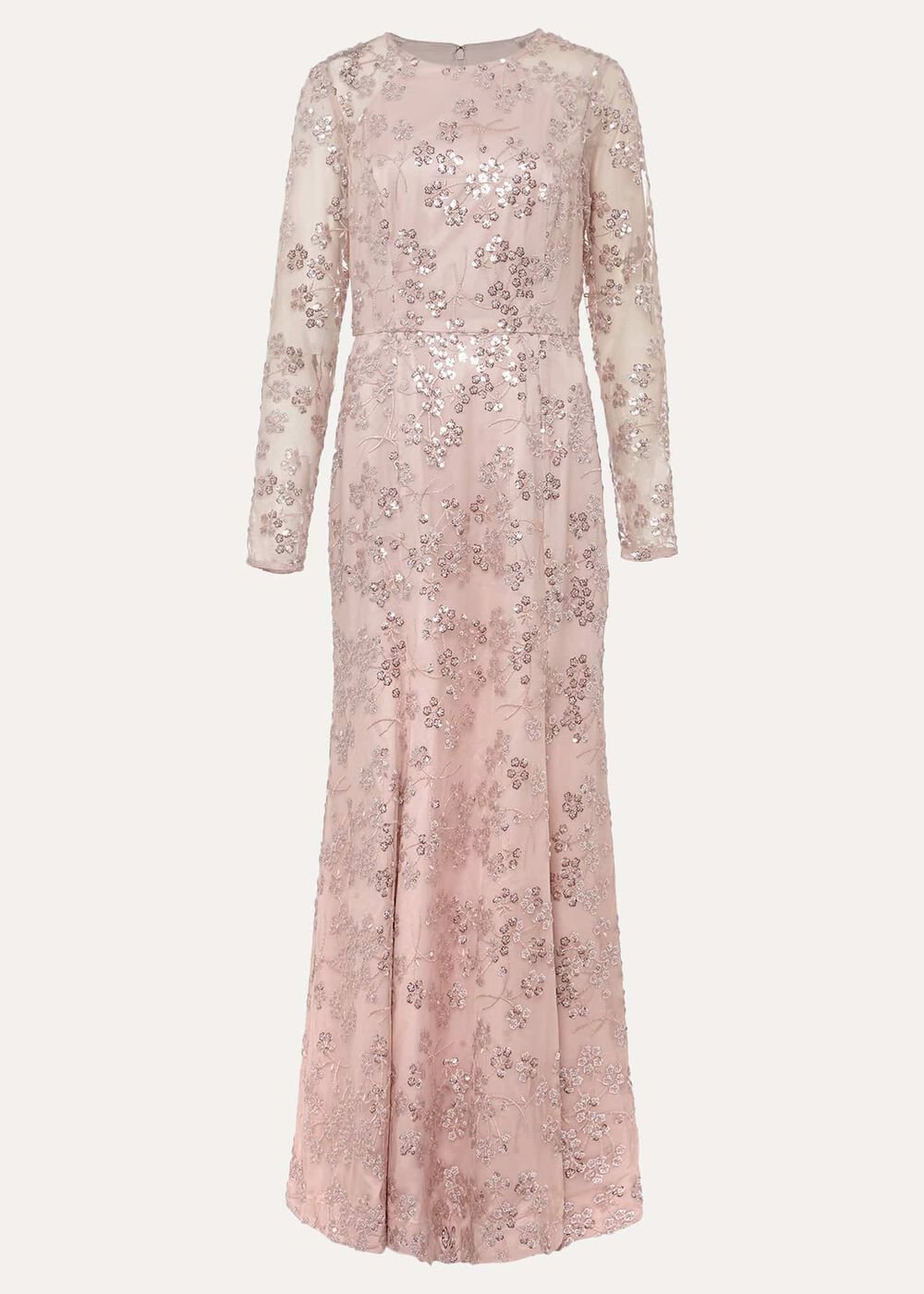 Natalya Sequin Floral Maxi Dress Pink