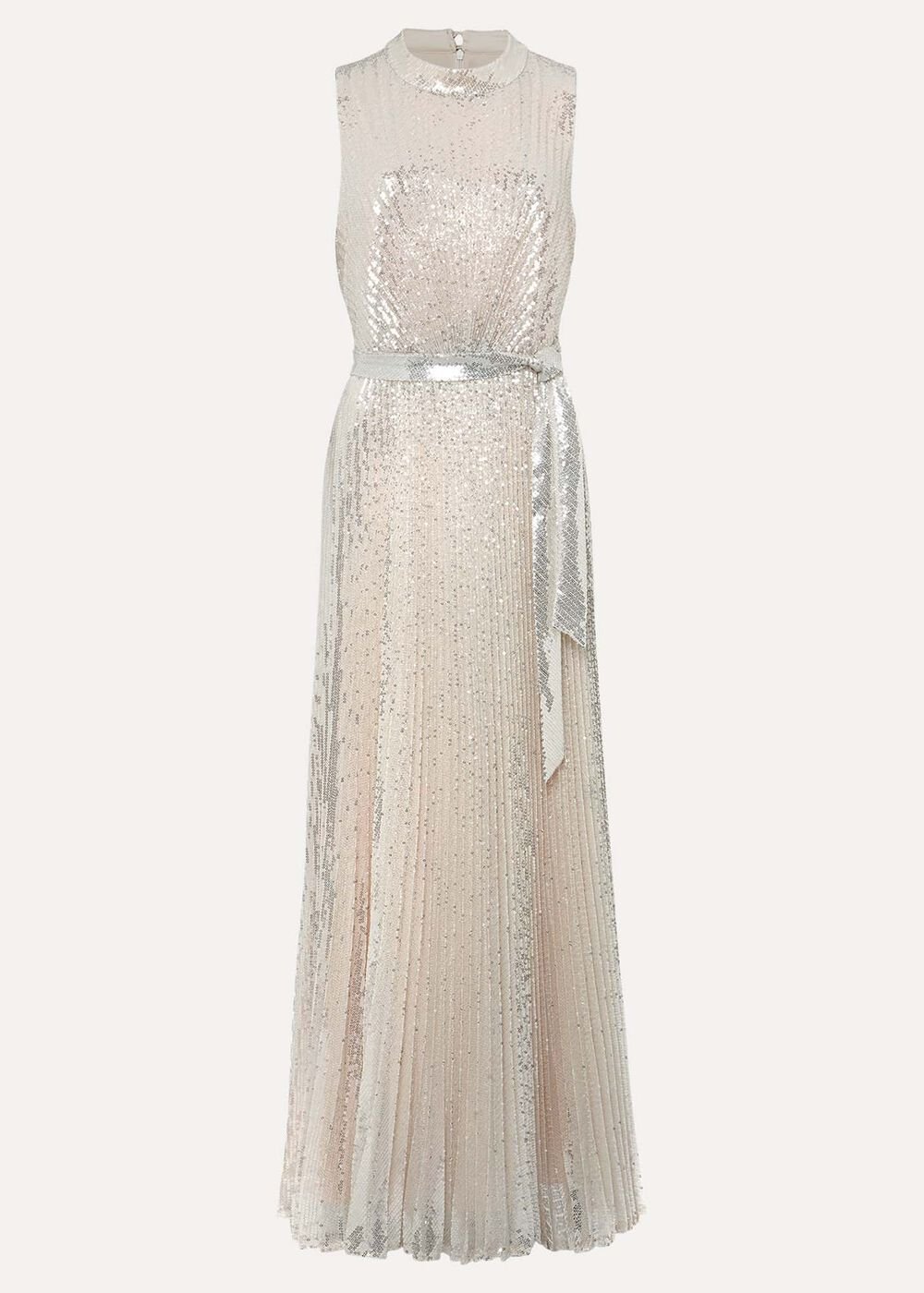 Simara Sequin Maxi Dress soft gold