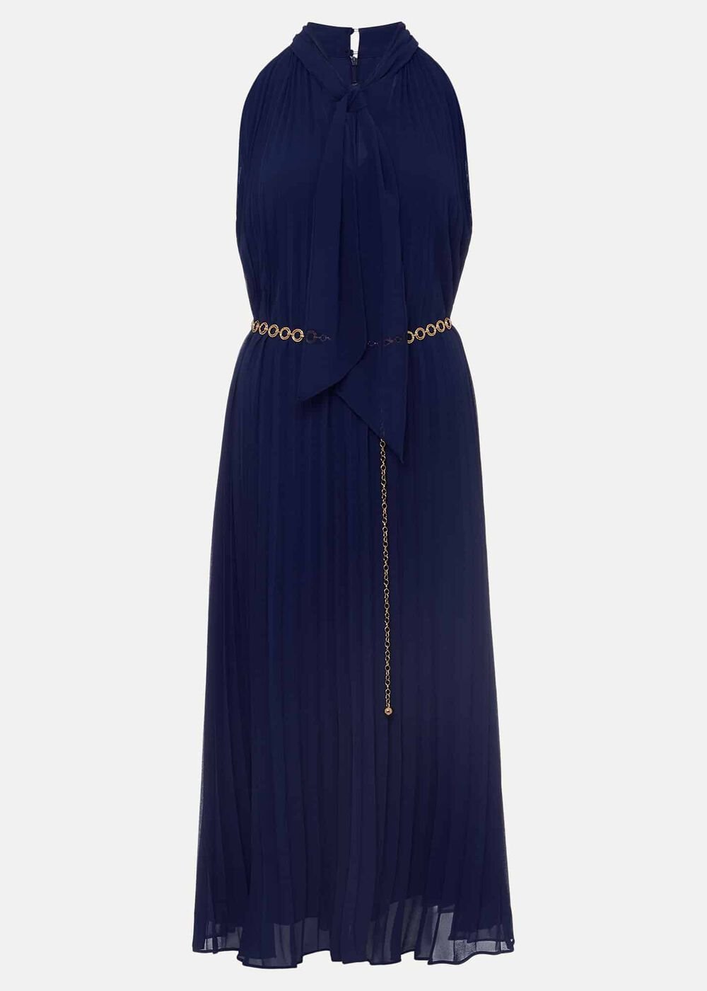 Tabitha Pleated Midi Dress French Navy
