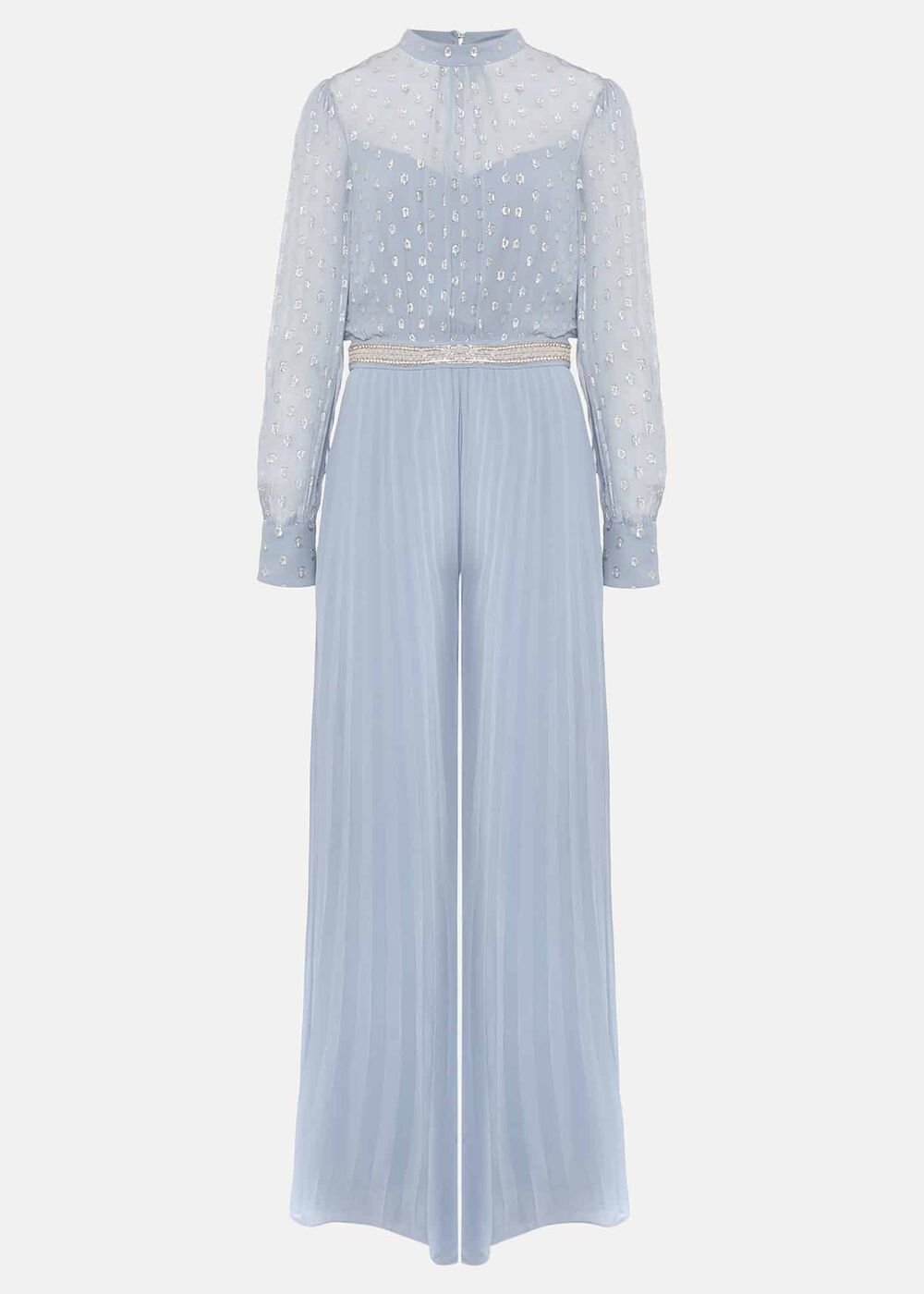Charley Pleated Jumpsuit Soft Blue