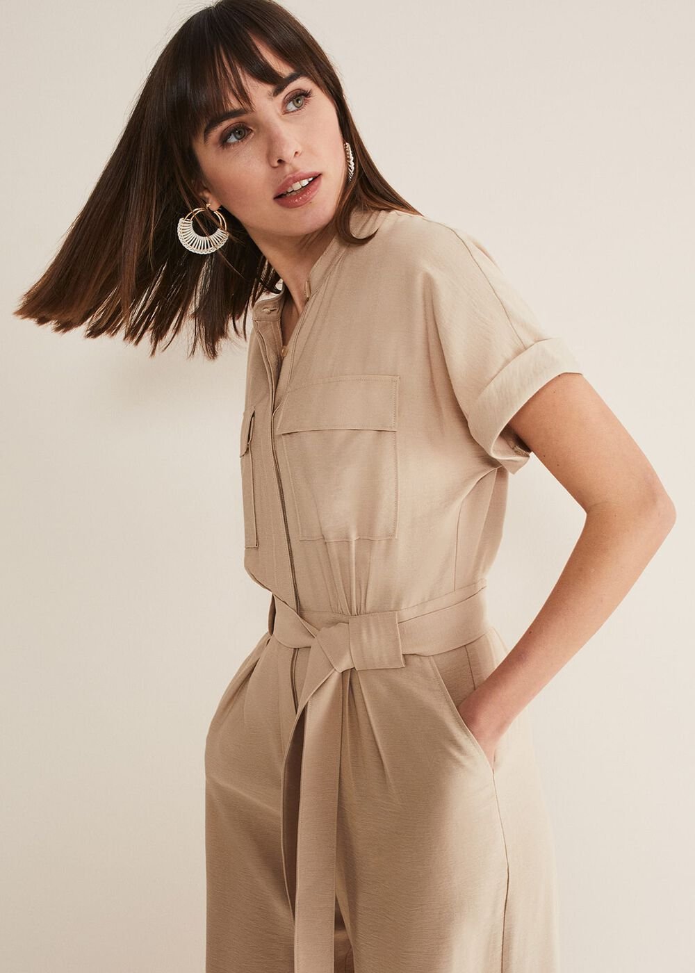 Lyla Stone Wide Leg Jumpsuit Stone