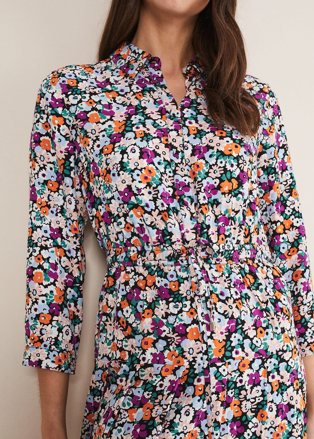 Tana Floral Midaxi Dress Multi-Coloured