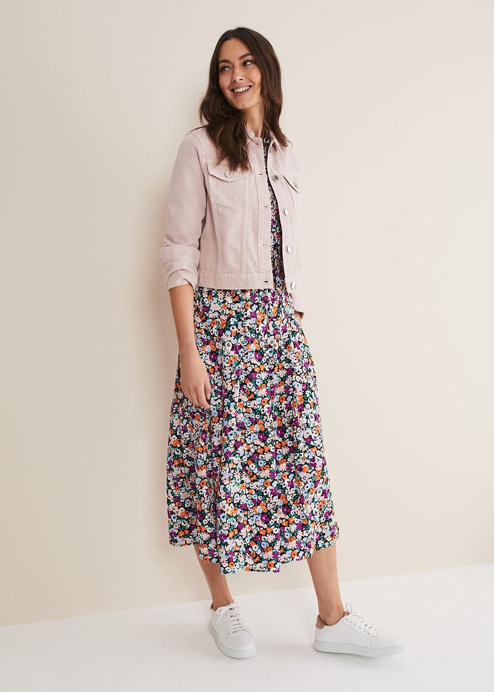 Tana Floral Midaxi Dress Multi-Coloured