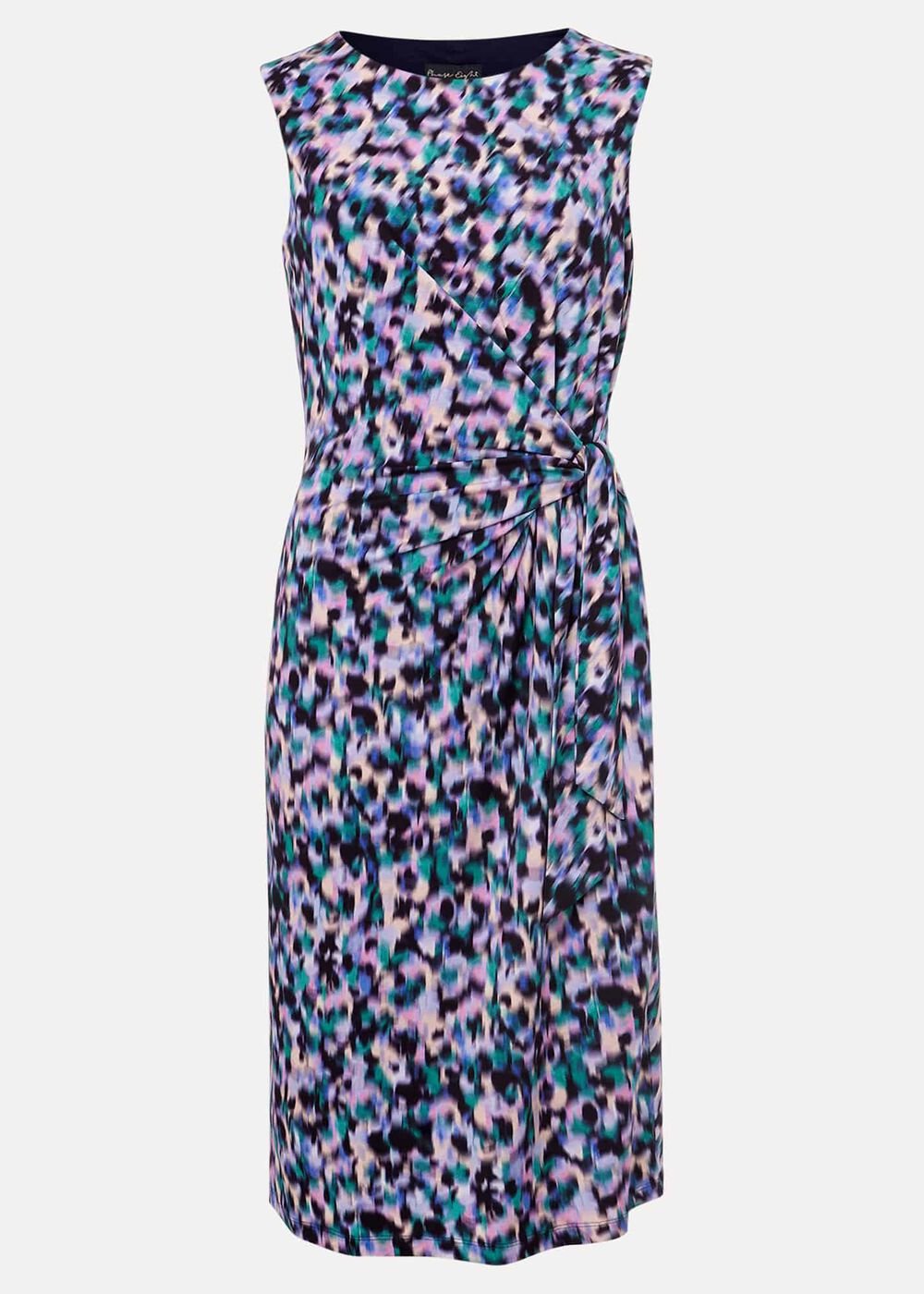 Sasha Side Tie Jersey Dress Multi-Coloured