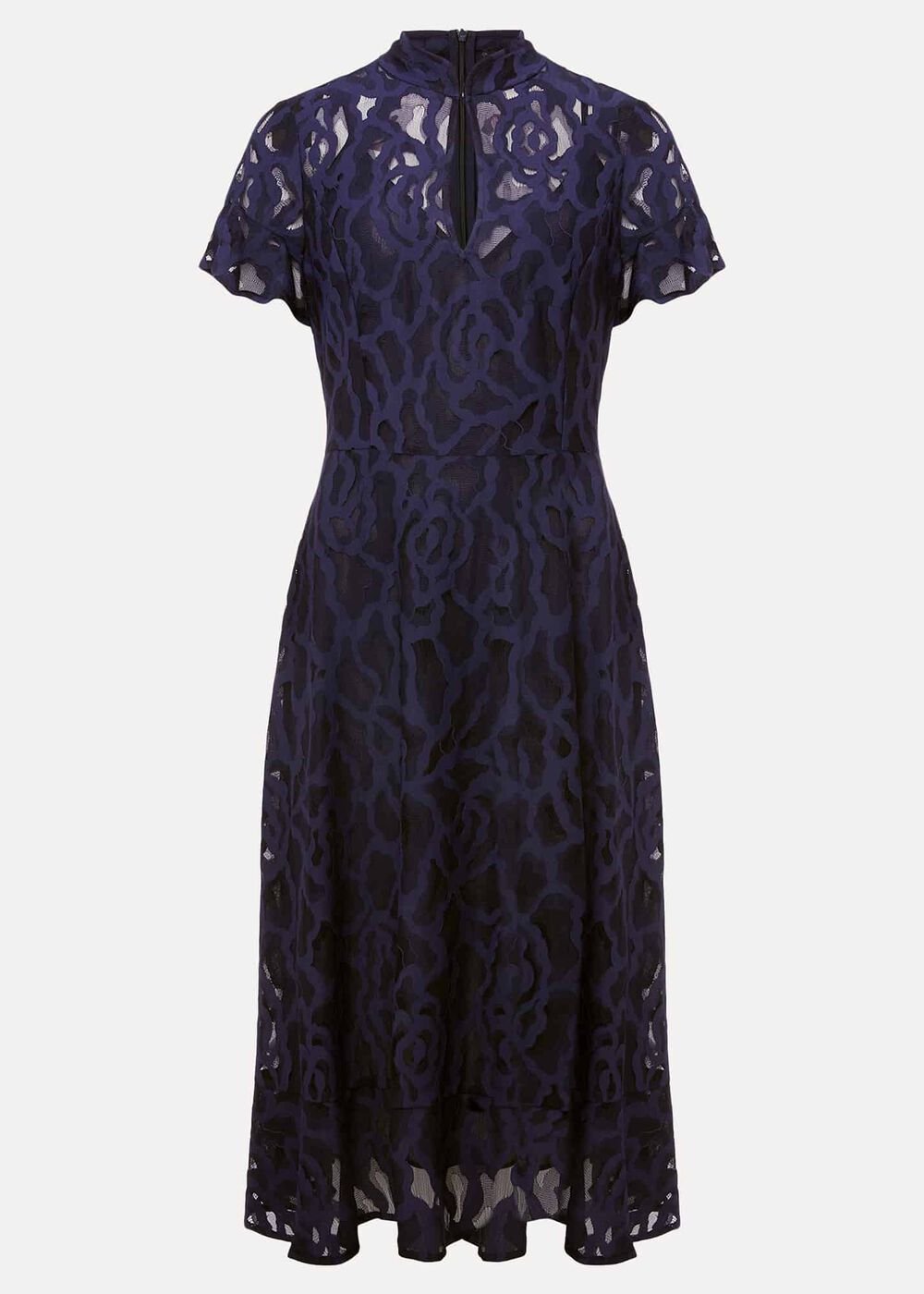 Lulu Lace Midi Dress Navy
