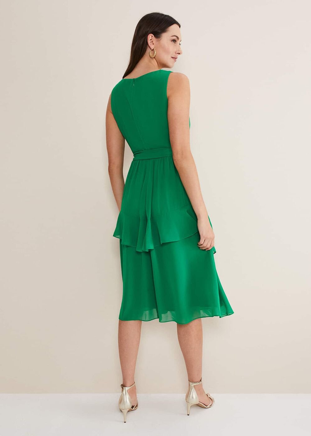 Breesha Green Midaxi Dress Grass Green