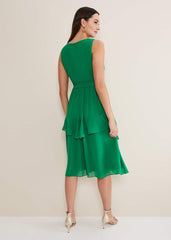 Breesha Green Midaxi Dress Grass Green