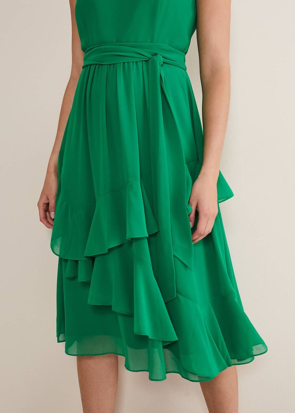 Breesha Green Midaxi Dress Grass Green