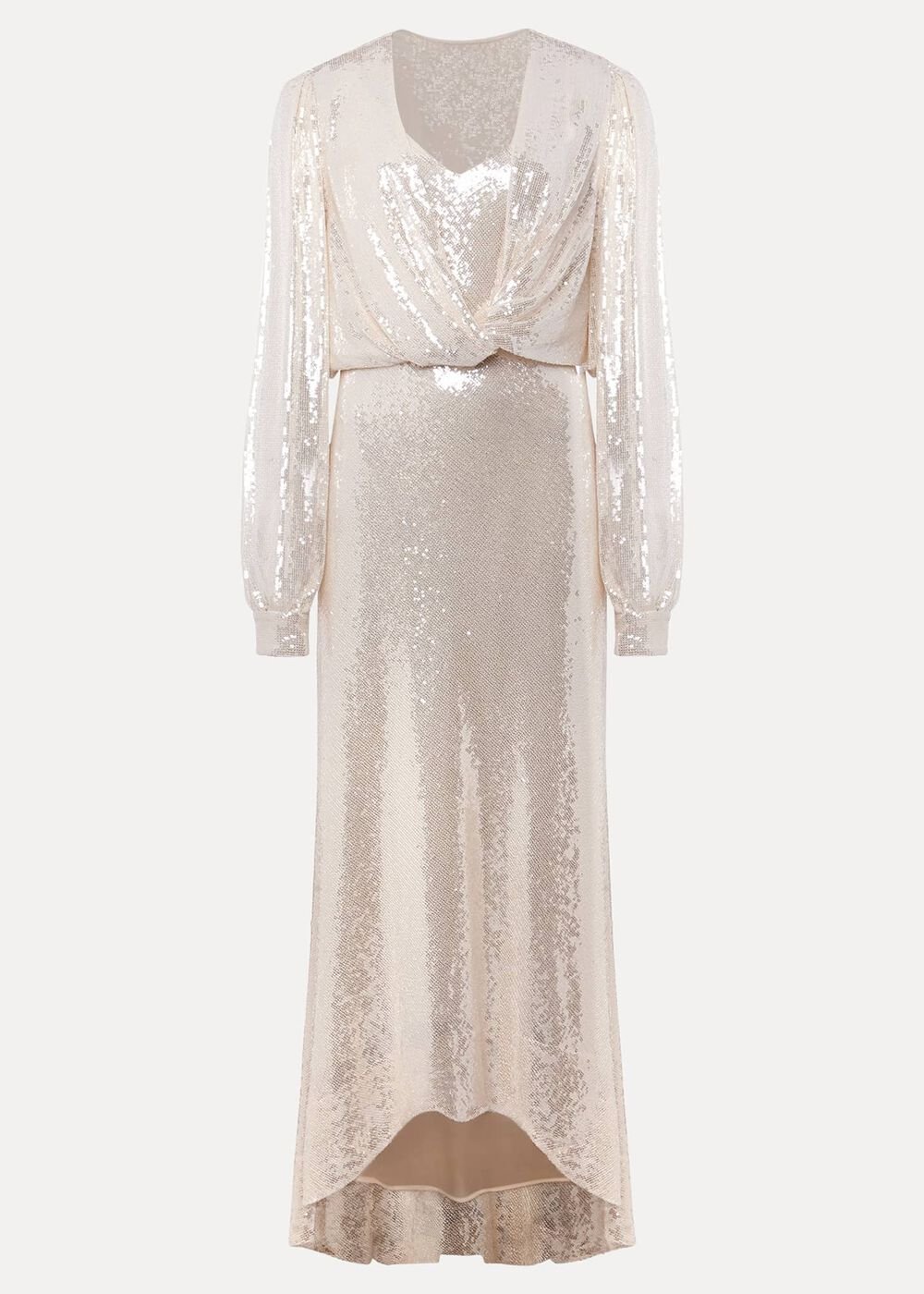 Jamila Sequin Overlay Maxi Dress Oyster
