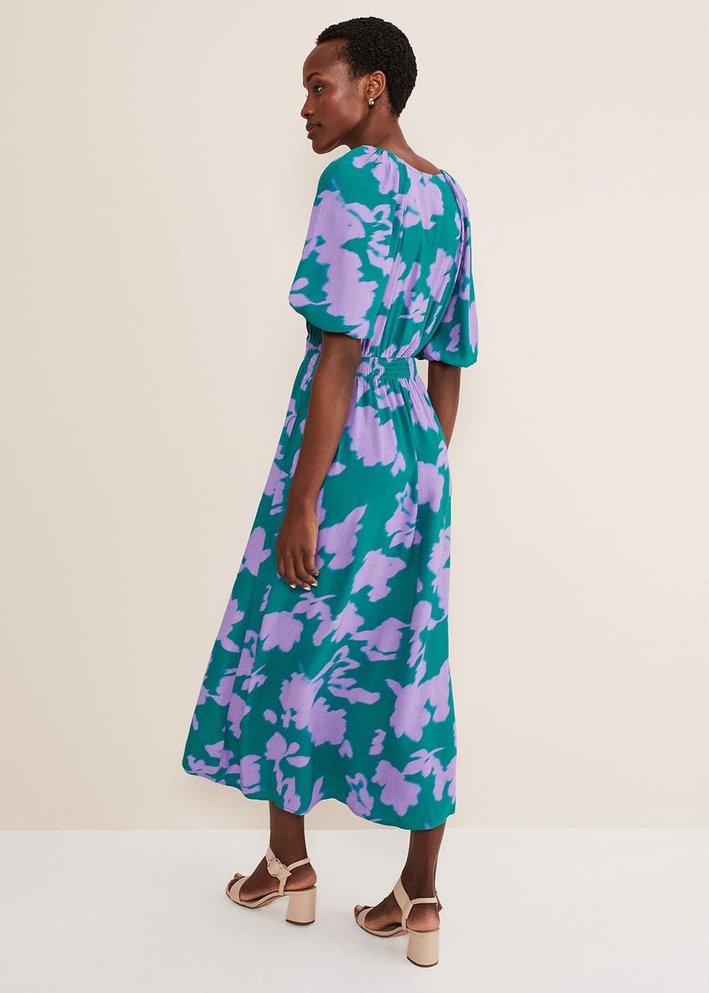 Pippa Midi Dress Green/Purple