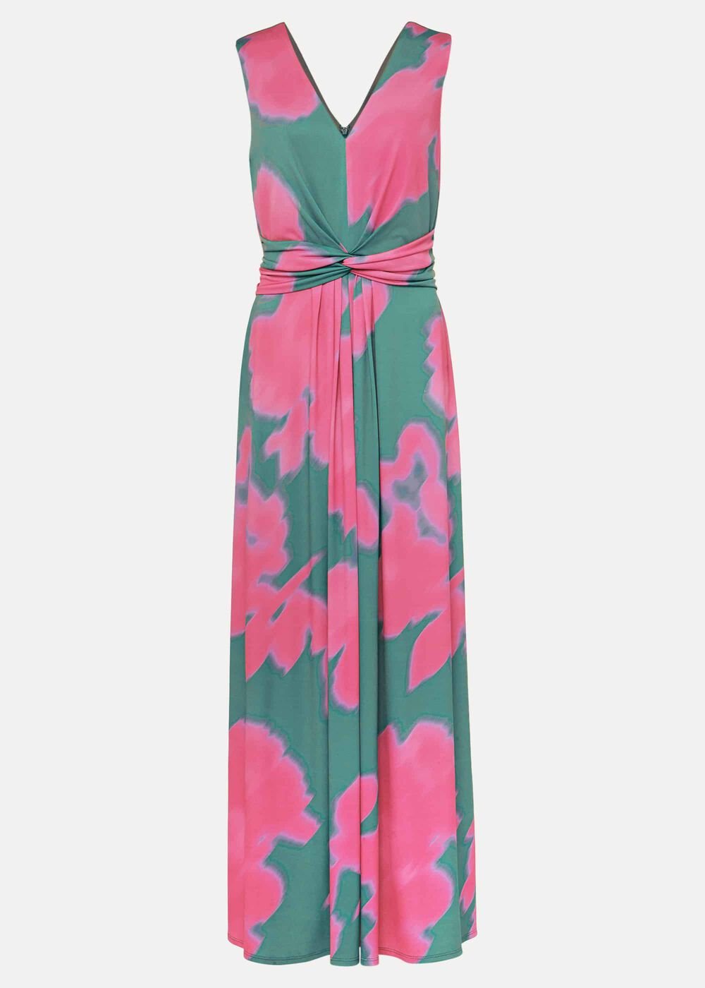 Madison Abstract Maxi Dress Pink/Green