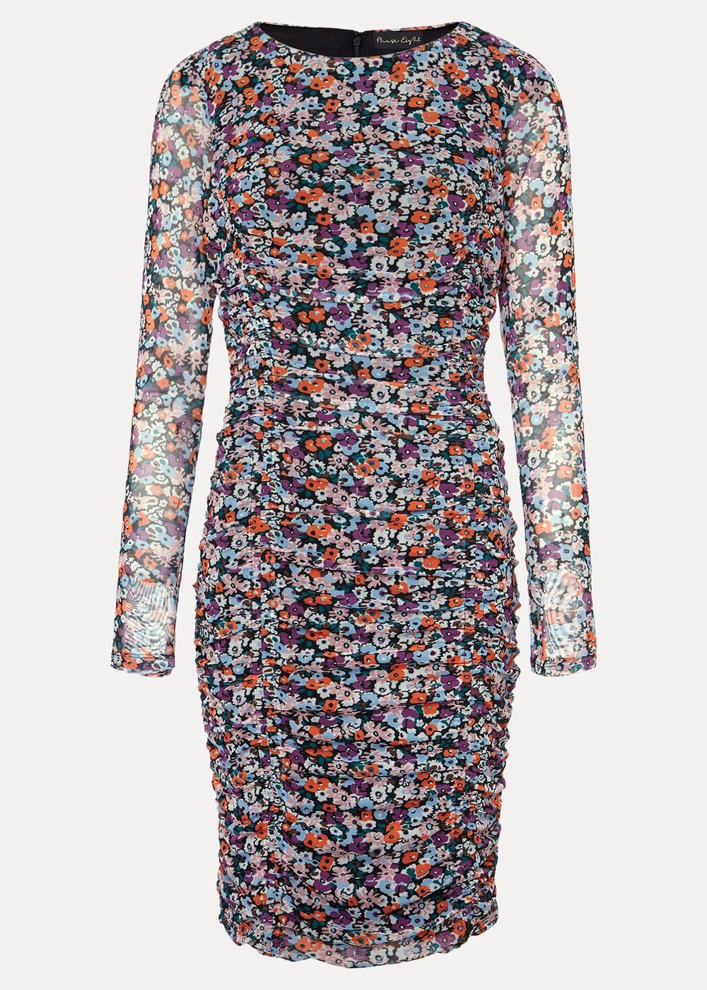 Serena Jersey Floral Midi Dress Multi-Coloured