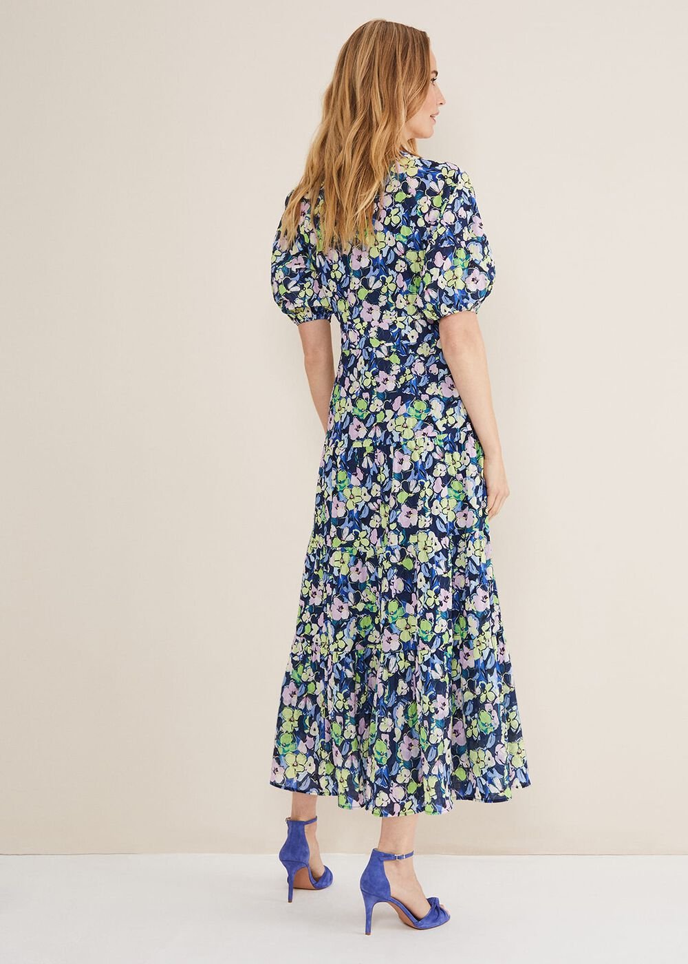 Morven Floral Maxi Dress Navy/Multi