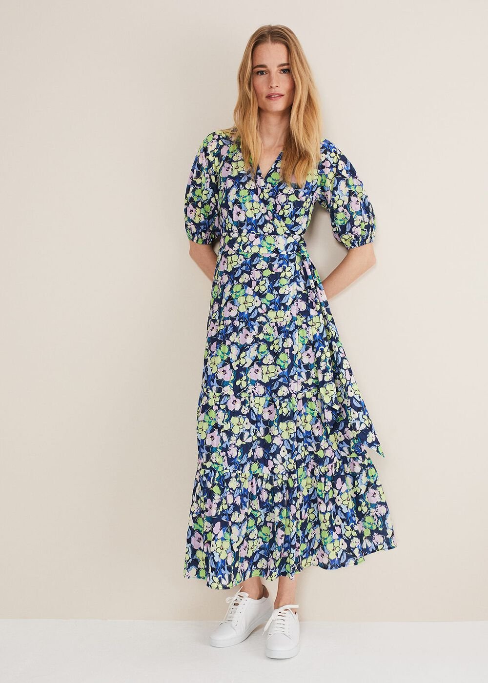 Morven Floral Maxi Dress Navy/Multi