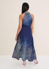 Petite Clea Ditsy Midi Dress French Navy / Multi