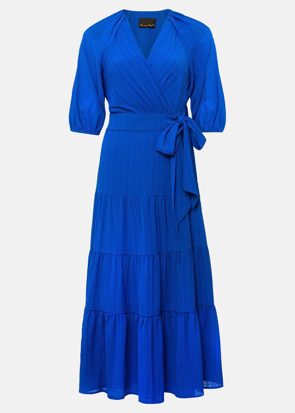 Petite Morven Blue Wrap Midi Dress Cobalt