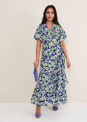 Petite Morven Maxi Dress Navy/Multi